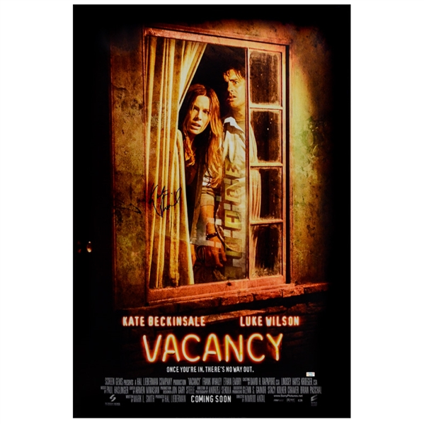 Kate Beckinsale Autographed 2007 Vacancy Original 27x40 Double-Sided Movie Poster