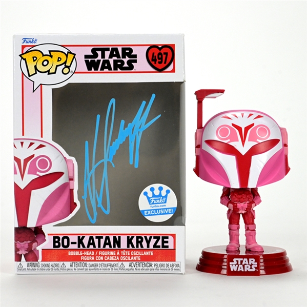 Katee Sackhoff Autographed Star Wars Bo Katan Valentines Funko Exclusive POP! #497 Vinyl Figure