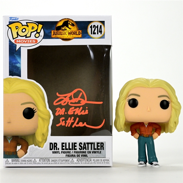 Laura Dern Autographed Jurassic World Dominion #1214 Dr. Ellie Sattler Pop! Vinyl Figure with Inscription