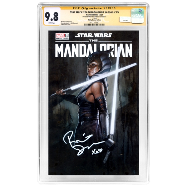 Rosario Dawson Autographed 2023 Star Wars The Mandalorian S2 #5 Ari Granov Variant Cover CGC SS 9.8