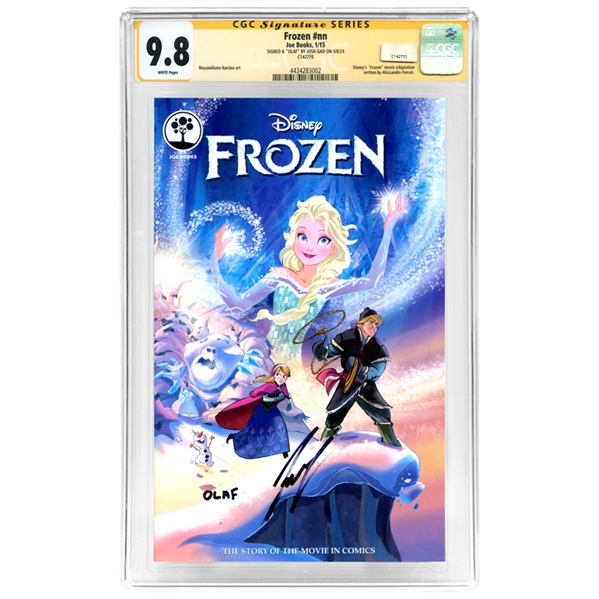 Josh Gad Autographed 2015 Disney Frozen #nn CGC SS 9.8 with Olaf Inscription