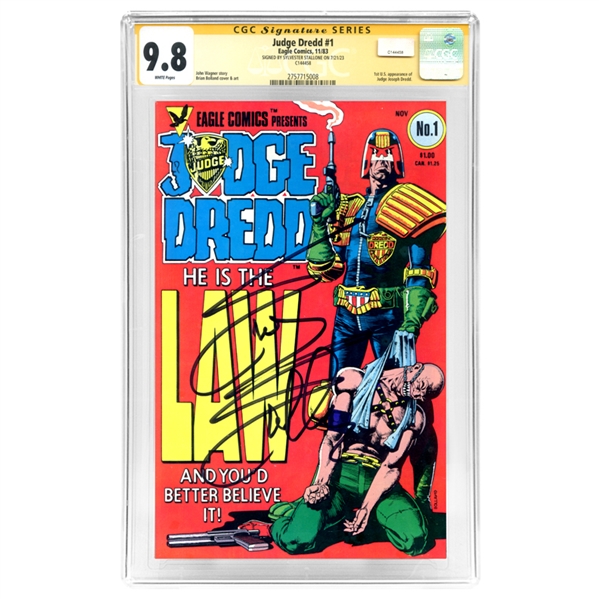 Sylvester Stallone Autographed 1983 Judge Dredd #1 CGC SS 9.8 * 1st Dredd Comic!