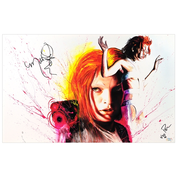 Milla Jovovich Autographed Rob Prior The Fifth Element Leeloo 15x24 Ltd Edition Giclee