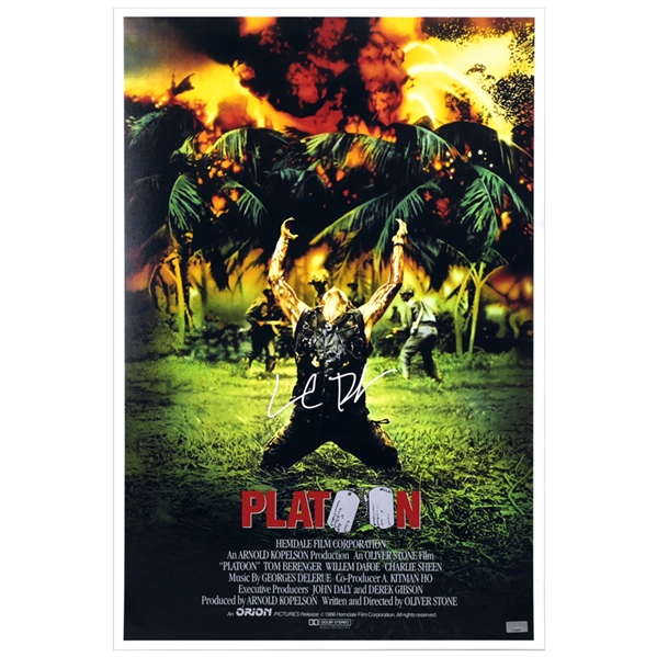 Willem Dafoe Autographed 1986 Platoon 16x24 Poster