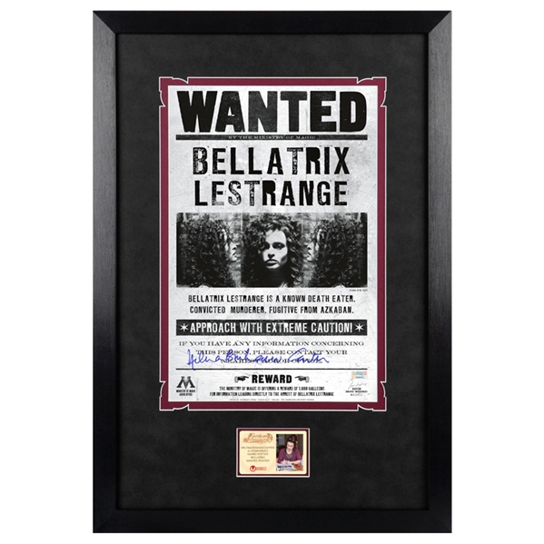 Helena Bonham Carter Autographed Harry Potter Belatrix Wanted 11x17 Framed Poster