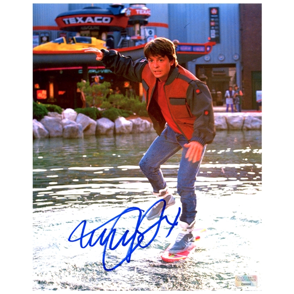 Michael J. Fox Autographed Back to the Future II 8x10 Photo