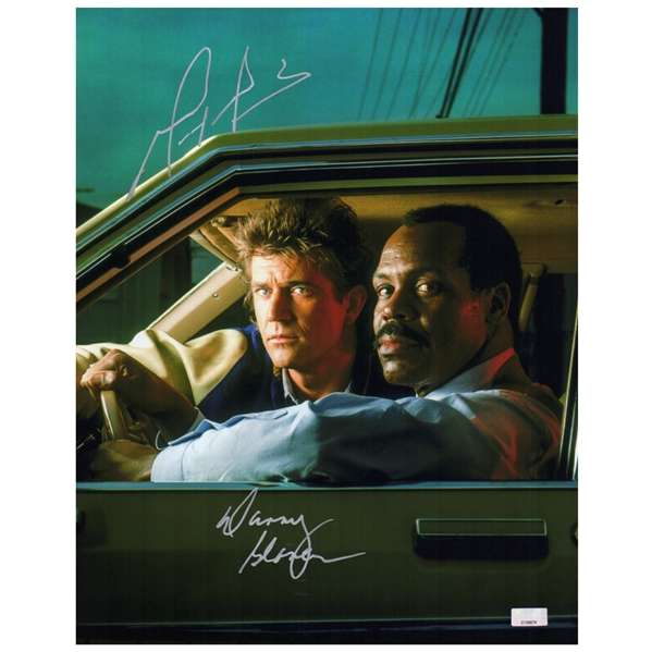 Mel Gibson and Danny Glover Autographed Lethal Weapon Riggs and Murtaugh Ride 11x14 Photo