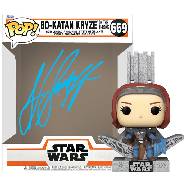 Katee Sackhoff Autographed Star Wars Mandalorian Bo-Katan Kryze on Throne #669 POP! Vinyl Figure