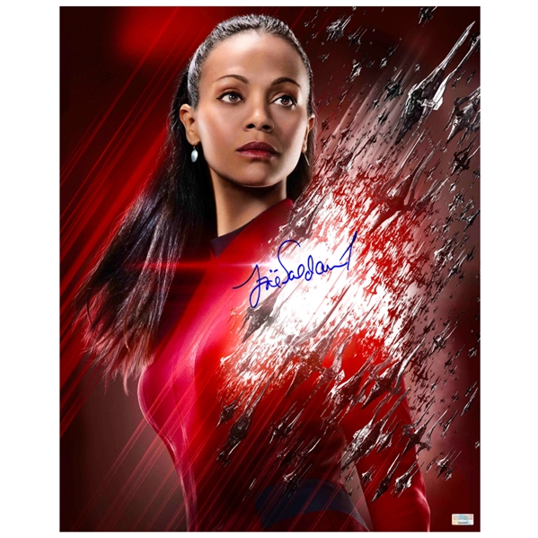 Zoe Saldana Autographed 2016 Star Trek Beyond Uhura 16x20 Photo