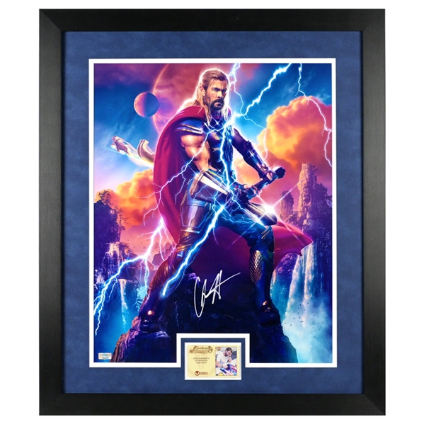 Chris Hemsworth Autographed 2022 Thor Love and Thunder 16x20 Framed Photo