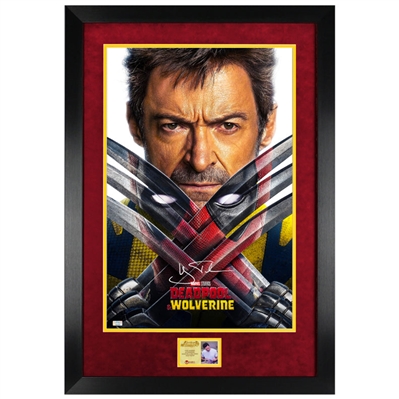 Hugh Jackman Autographed 2024 Deadpool and Wolverine 16x24 Framed Poster