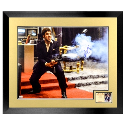 Al Pacino Autographed Scarface Tony Montana Say Hello To My Little Friend 16x20 Framed Photo