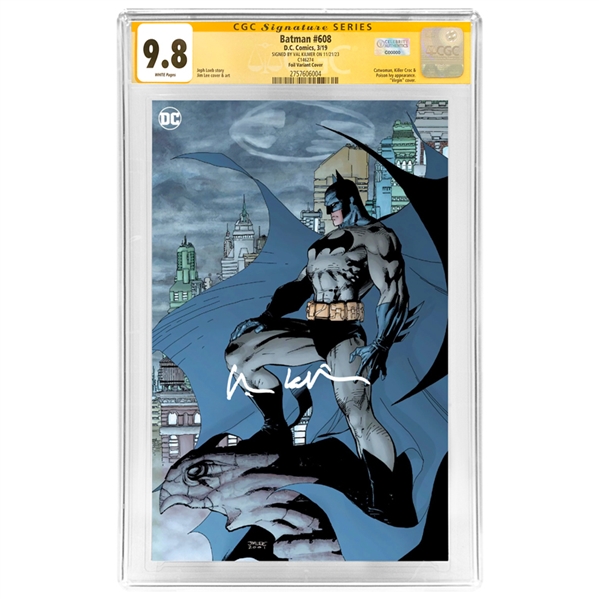 Val Kilmer Autographed 2019 Batman #608 Jim Lee Foil Variant Cover CGC SS 9.8