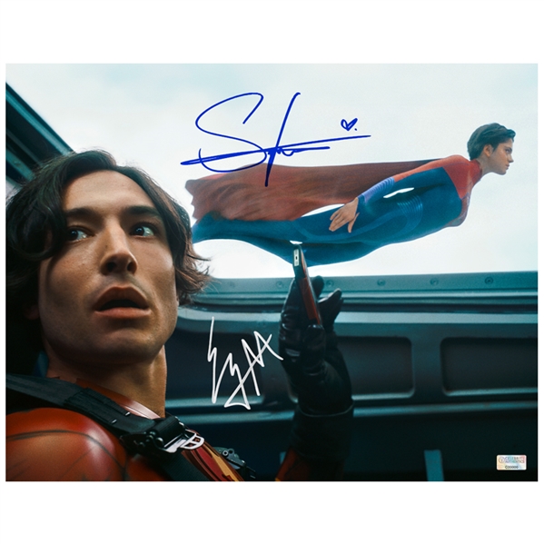 Sasha Calle, Ezra Miller Autographed 2023 The Flash Supergirl for the Kids 11x14 Photo