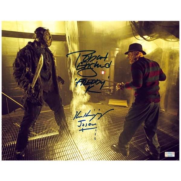 Robert Englund, Ken Kirzinger Autographed Freddy vs Jason 11x14 Photo