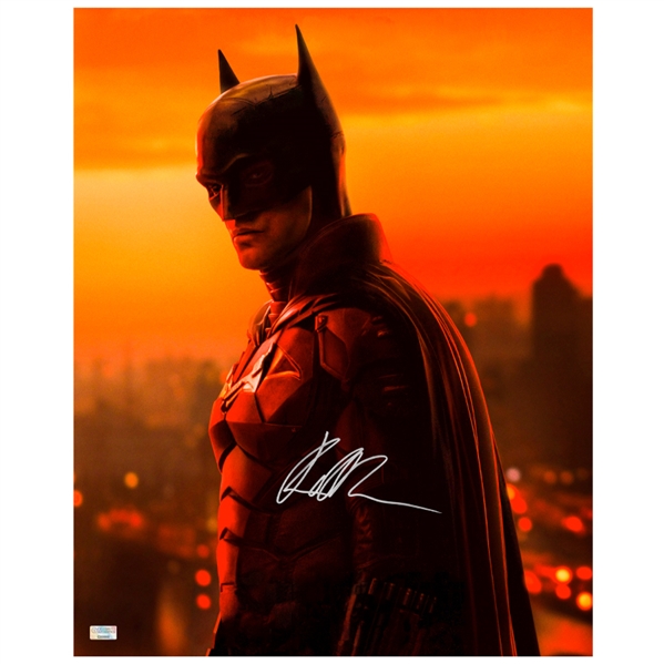 Robert Pattinson Autographed 2022 The Batman Gothams Caped Crusader 16x20 Photo