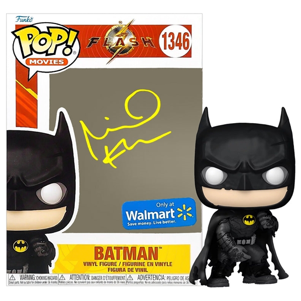 Michael Keaton Autographed 2023 The Flash Batman Walmart Exclusive POP! Vinyl Figure #1346