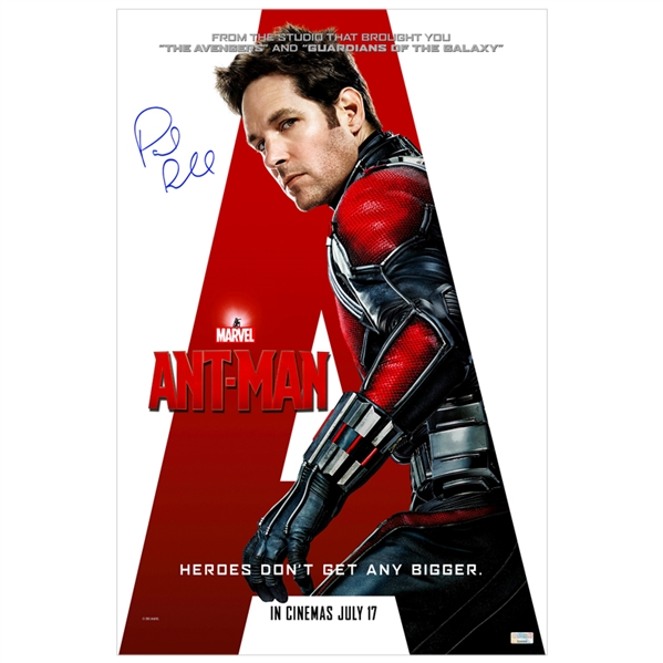 Paul Rudd Autographed Rare 2015 Ant-Man Advance 16x24 Movie Poster