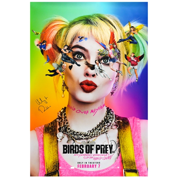 Margot Robbie Autographed 2020 Birds of Prey Harley Quinn Original 27x40 Double-Sided Movie Poster