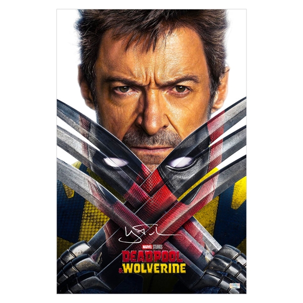 Hugh Jackman Autographed 2024 Deadpool and Wolverine 16x24 Poster