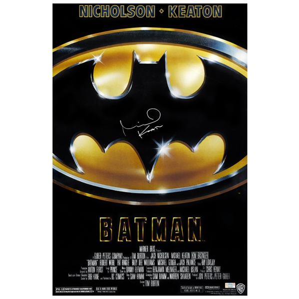 Michael Keaton Autographed 1989 Batman Original 27x40 Movie Poster