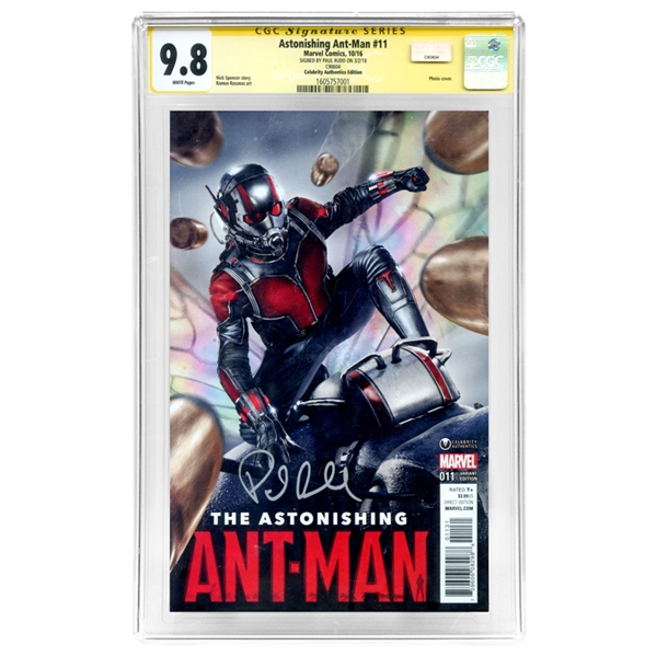 Paul Rudd Autographed 2016 Ant-Man #11 Celebrity Authentics Variant CGC Signature Series 9.8