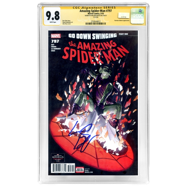 Willem Dafoe Autographed 2018 Amazing Spider-Man #797 Alex Ross Green Goblin Cover CGC SS 9.8