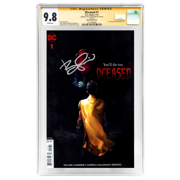 Bill Skarsgard Autographed 2019 DCeased #1 Yasmine Putri IT Variant Cover CGC SS 9.8