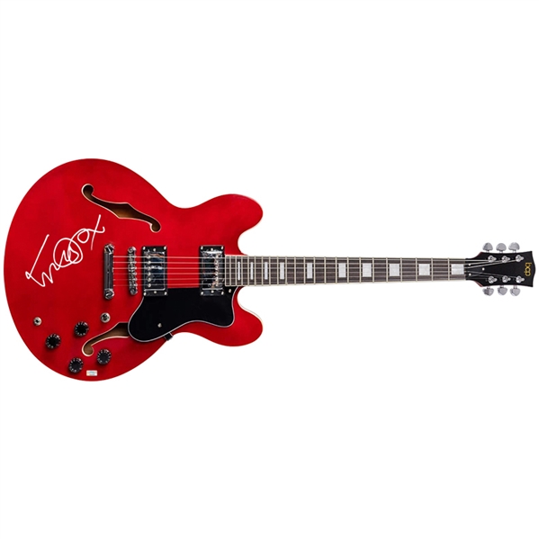 Michael J. Fox Autographed Back to the Future Marty McFly Johnny B. Goode Cherry Red Guitar