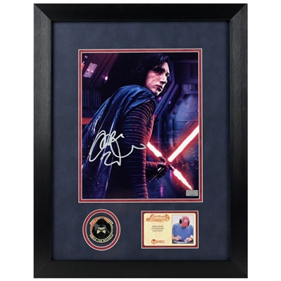 Adam Driver Autographed Star Wars The Last Jedi Kylo Ren 8×10 Framed Photo