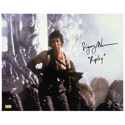 Sigourney Weaver Autographed Aliens Ellen Ripley 16x20 Canvas Gallery Edition