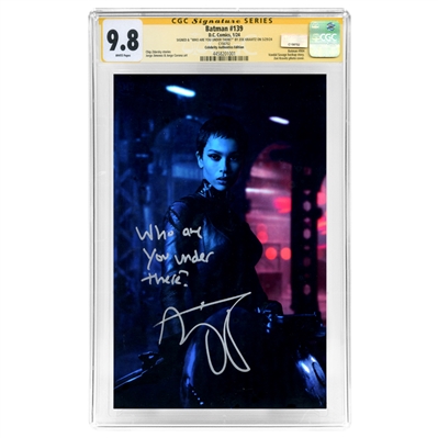 Zoe Kravitz Autographed 2024 Batman #139 Celebrity Authentics Edition CGC SS 9.8 with Rare Inscription