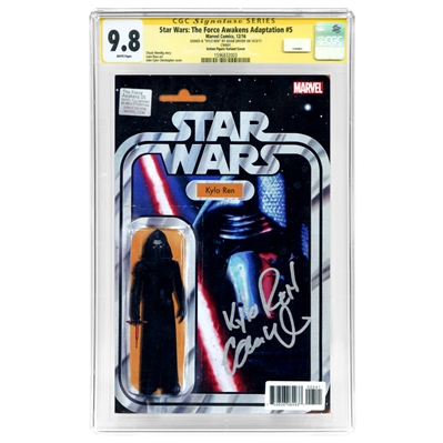 Adam Driver Autographed 2016 Star Wars: The Force Awakens Adaption #5 Action Figure Variant Cover CGC SS 9.8 with Kylo Ren Inscription