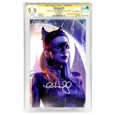 Anne Hathaway, Greg Horn Autographed 2022 Catwoman #41 Horn Cover Variant CGC SS 9.9