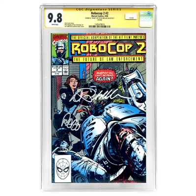 Peter Weller Autographed 1990 Robocop 2 #2 Official Film Adaptation CGC SS 9.8