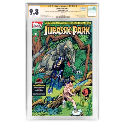 Sam Neill, Jeff Goldblum, Laura Dern Autographed 1993 Jurassic Park Adventures #1 CGC SS 9.8