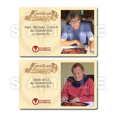 Paul Michael Glaser, David Soul Autographed Starsky & Hutch Gran Torino Tribute 11x14 Photo