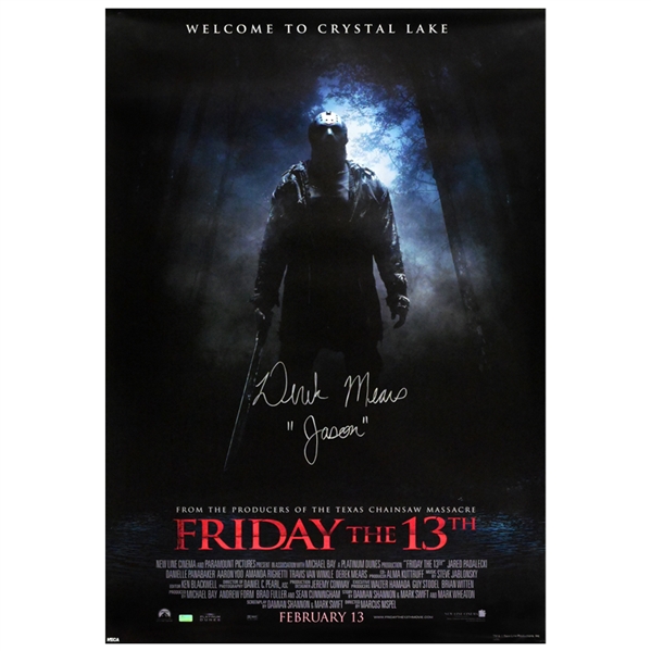 Derek Mears Autographed 2009 Friday The 13th 27x39 Single-Sided Poster