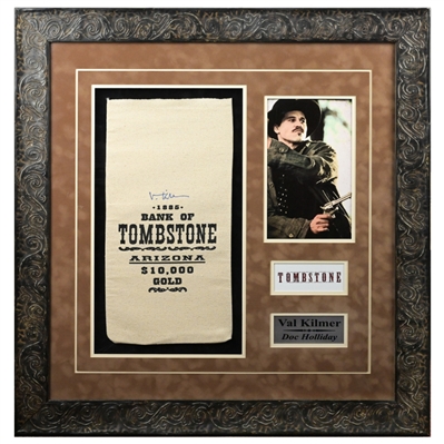 Val Kilmer Autographed Tombstone Framed Display with Letter of Authenticity