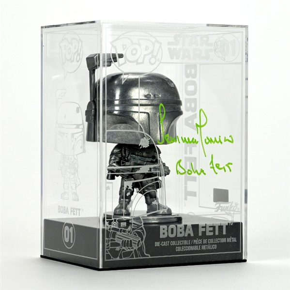 Temuera Morrison Autographed Star Wars Boba Fett Die-Cast Pop Figure #01 Funko Exclusive
