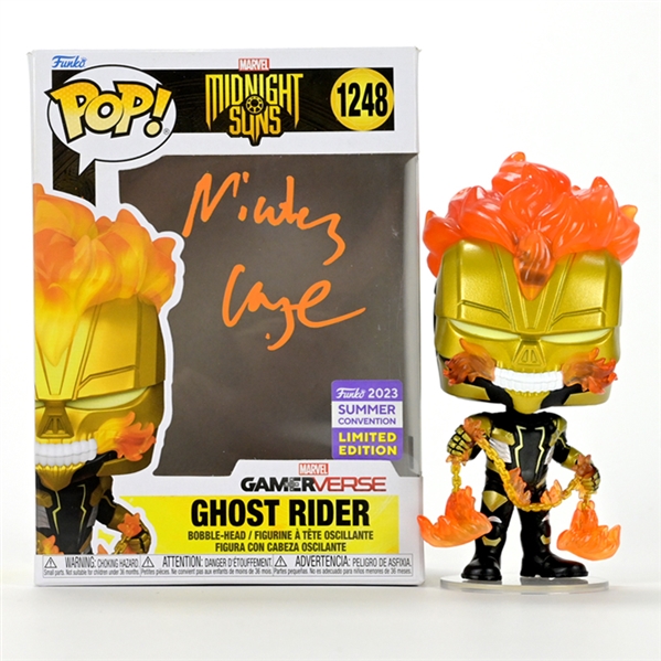Nicolas Cage Autographed Marvel Midnight Suns Ghost Rider Pop Vinyl Figure #1248 Funko Exclusive