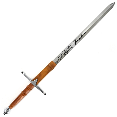 Mel Gibson Autographed Braveheart William Wallace Sword with Sheath and Freedom Inscription