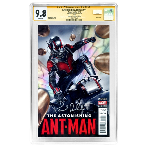 Paul Rudd Autographed 2016 Ant-Man #11 Celebrity Authentics Variant CGC Signature Series 9.8