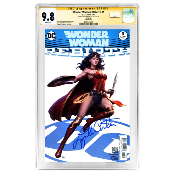 Lynda Carter Autographed Wonder Woman Rebirth #1 Variant CGC SS 9.8