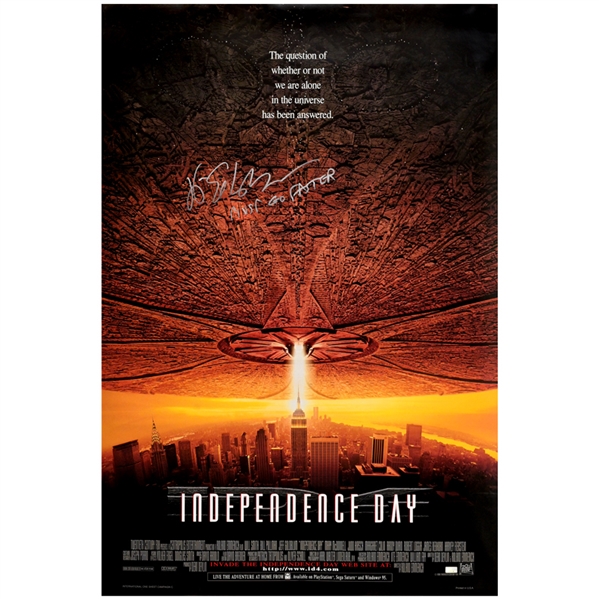 Jeff Goldblum Autographed 1996 Independence Day Original 27x40 Double-Sided Movie Poster