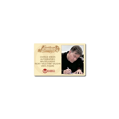 Charlie Sheen Autographed Major League Ricky 'Wild Thing’ Vaughn Pop Vinyl #886