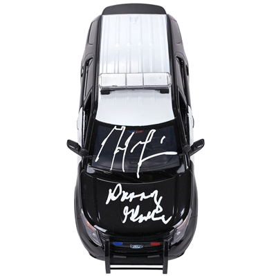 Mel Gibson, Danny Glover Autographed Lethal Weapon 2015 1:18 Scale Ford Die-Cast Interceptor Utility Vehicle