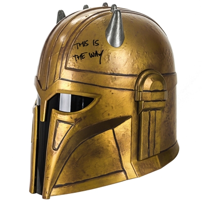 Emily Swallow Autographed Star Wars The Mandalorian The Black Series The Armorer Premium Electronic Helmet