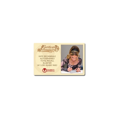 Kate Beckinsale Autographed HCG Total Recall 1:1 Scale Blaster with Lori Quaid Inscription