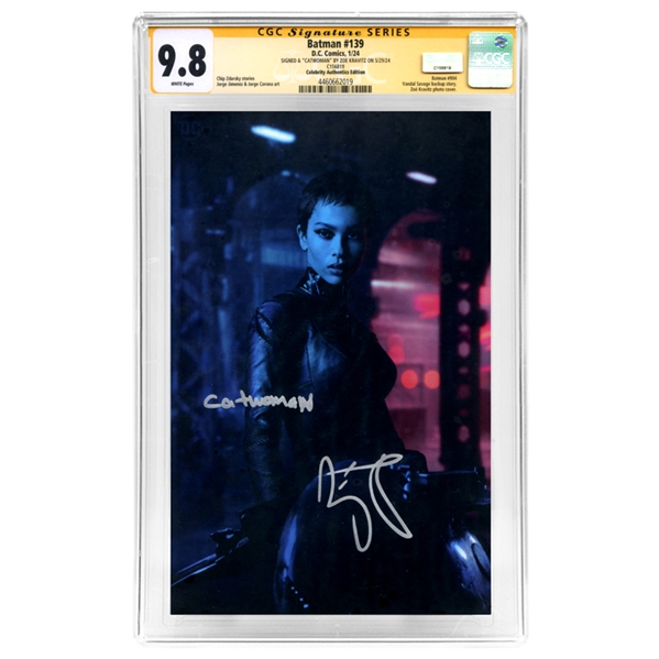 Zoe Kravitz Autographed Batman #139 Celebrity Authentics Edition CGC SS with Catwoman Inscription 9.8